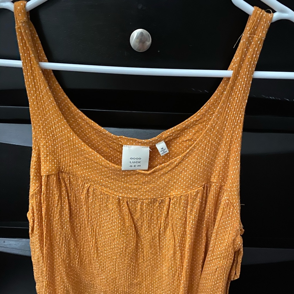 Cropped Flowy Orange Tanktop